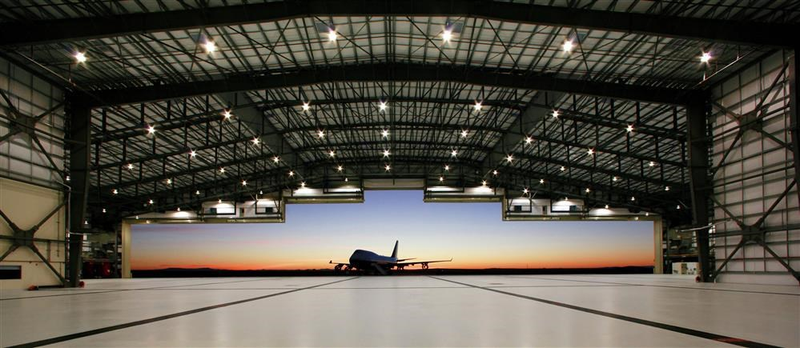 Illustration for article titled There's nothing quite like the view out of a hangar door